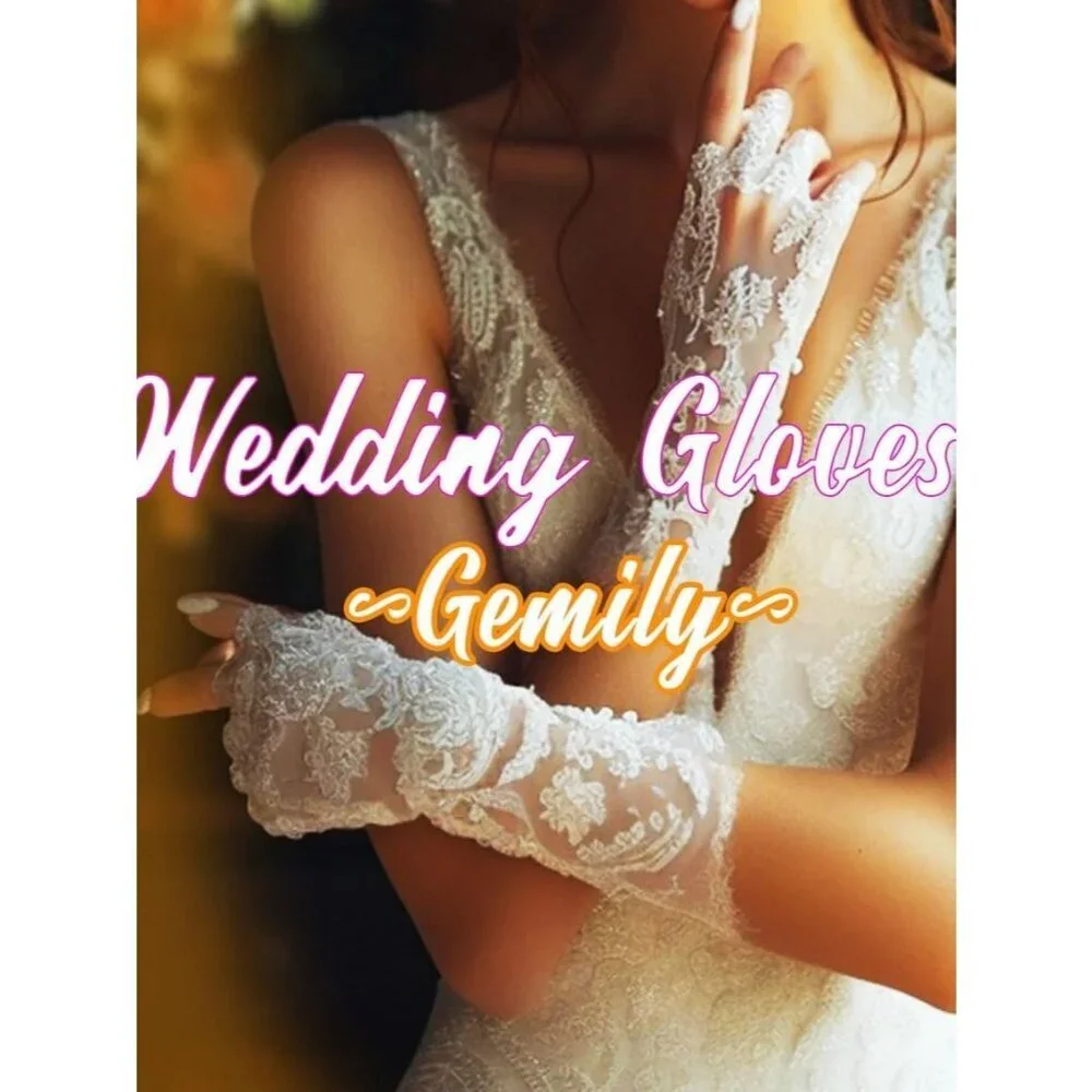 Women's White Mesh Flower Rose Lace Gloves Design Wedding Party Tea Prom